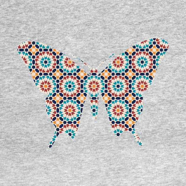 Butterfly Silhouette with Pattern by deificusArt